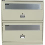 Schwab 36" 2 Drawer Insulated Lateral File, Putty