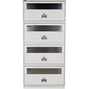 Schwab 36"  4 Drawer Insulated Lateral File, Light Gray