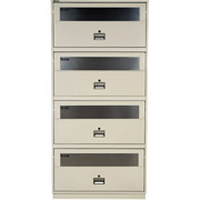 Schwab 36" 4 Drawer Insulated Lateral File, Putty