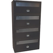 Schwab 43"  4 Drawer Insulated Lateral File, Black