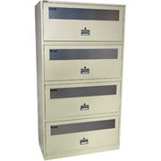 Schwab 43" 4 Drawer Insulated Lateral File, Putty