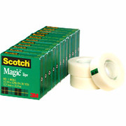 Scotch 810 Magic Tape Refill, 1/2" x 36 yds. - 12/Pack