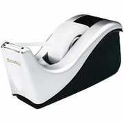 Scotch C60 Two-Tone Desktop Tape Dispenser, Silver