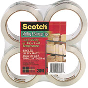 Scotch Mailing and Storage Tape, Clear, 1.88" x 54.6 yds, 4 Rolls