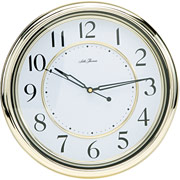 Seth Thomas 13" Round Chairman Wall Clock, White