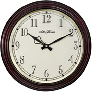 Seth Thomas 15" Round Cherry Finish Wall Clock