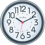 Seth Thomas 8 1/2" Round Cubicle Clock, Black