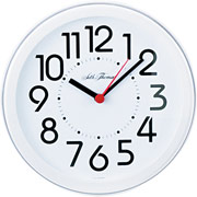 Seth Thomas 8 1/2" Round Cubicle Clock, White