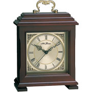 Seth Thomas 8" Square Mahogany Finish Alder Case Tabletop Clock
