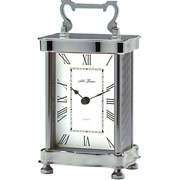 Seth Thomas Pewter Finish Carriage Tabletop Clock