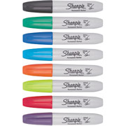 Sharpie Chisel Tip Permanent Markers, Assorted, 8 Pack