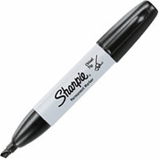Sharpie Chisel Tip Permanent Markers, Black, Dozen