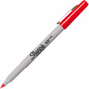Sharpie Extra Fine Point Permanent Markers, Red, Each