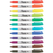 Sharpie Fine Point Permanent Markers, Assorted, Dozen