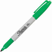 Sharpie Fine Point Permanent Markers, Green, Dozen