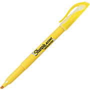 Sharpie Pocket-Style Accent Highlighters, Yellow, Dozen