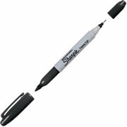 Sharpie Twin-Tip Permanent Marker, Fine/Ultra-Fine Point, Black, Each