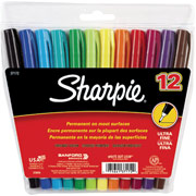 Sharpie Ultra Fine Point Permanent Markers, Assorted, Dozen