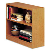 Situations 2-Shelf Heavy-Duty Wooden Bookcase, Royal Oak