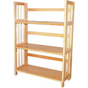 Situations Solid Wooden Bookcases, 3-Shelf, Open Top, Natural