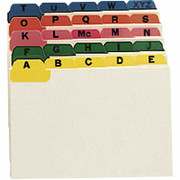 Smead A-Z Vinyl Tab Card Guides, 5" x 8"