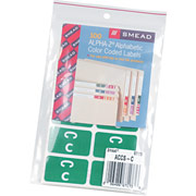 Smead Alpha-Z Color-Coded Labels Second Letter, Set C, Dark Green