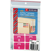 Smead Alpha-Z Color-Coded Labels Second Letter, Set E, Purple