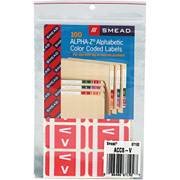 Smead Alpha-Z Color-Coded Labels Second Letter, Set V, Pink