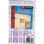 Smead Alpha-Z Color-Coded Labels Second Letter, Set Y, Lavender