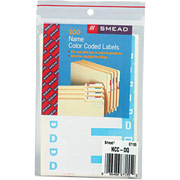 Smead Alpha-Z Color-Coded Name Labels First Letter, Set D & Q, Light Blue