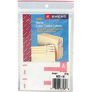 Smead Alpha-Z Color-Coded Name Labels First Letter, Set I & V, Pink