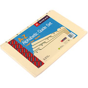 Smead Alphabetical Top-Tab File Guides,  Manila, Self Tab, Legal Size