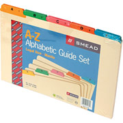 Smead Alphabetical Top-Tab File Guides, Manila, Vinyl Tab, Legal Size