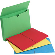 Smead Colored Expanding Wallets, Legal, 2" Expansion, 50/Box