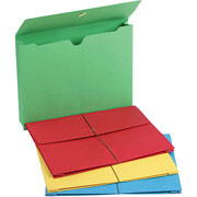 Smead Colored Expanding Wallets, Letter, 2" Expansion, 50/Box