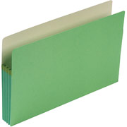 Smead Colored File Pockets, Legal, 3 1/2" Expansion, Green, Each