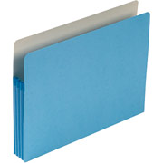 Smead Colored File Pockets, Letter, 3 1/2" Expansion, Blue, Each