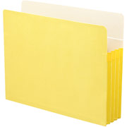 Smead Colored File Pockets, Letter, 3 1/2" Expansion, Yellow, Each