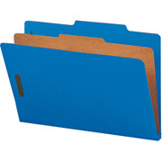 Smead Colored Pressboard Classification Folders, Legal, 1 Partition, Dark Blue, 10/Box