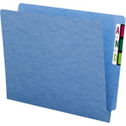 Smead Colored Reinforced End-Tab Folders, Letter, Blue, 100/Box