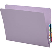 Smead Colored Reinforced End-Tab Folders, Letter, Lavender, 100/Box