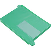 Smead Colored Vinyl End-Tab Outguides with Pockets, Green, Letter Size