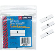 Smead Daily Inserts for Hanging File Folders, 5 Tab, 2 3/32" Long