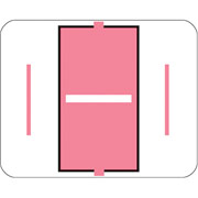 Smead End-Tab Bar Style Color-Coded Labels, "I", Pink