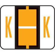 Smead End-Tab Bar Style Color-Coded Labels, "K", Light Orange