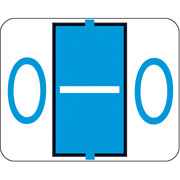 Smead End-Tab Bar Style Color-Coded Labels, "O", Blue