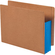 Smead Extra Wide End Tab File Pockets, Letter, 3 1/2" Expansion, Blue, Each