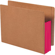 Smead Extra Wide End Tab File Pockets, Letter, 3 1/2" Expansion, Red, Each