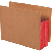 Smead Extra Wide End Tab File Pockets, Letter, 5 1/4" Expansion, Red, Each