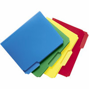 Smead Poly File Folders, Letter, Assorted, 24/Box